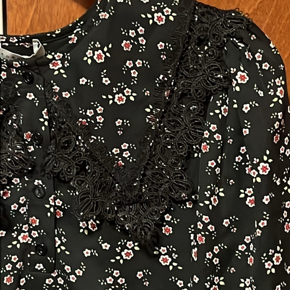 Top Shop blue floral ruffled dress-NWT - Picture 4 of 11